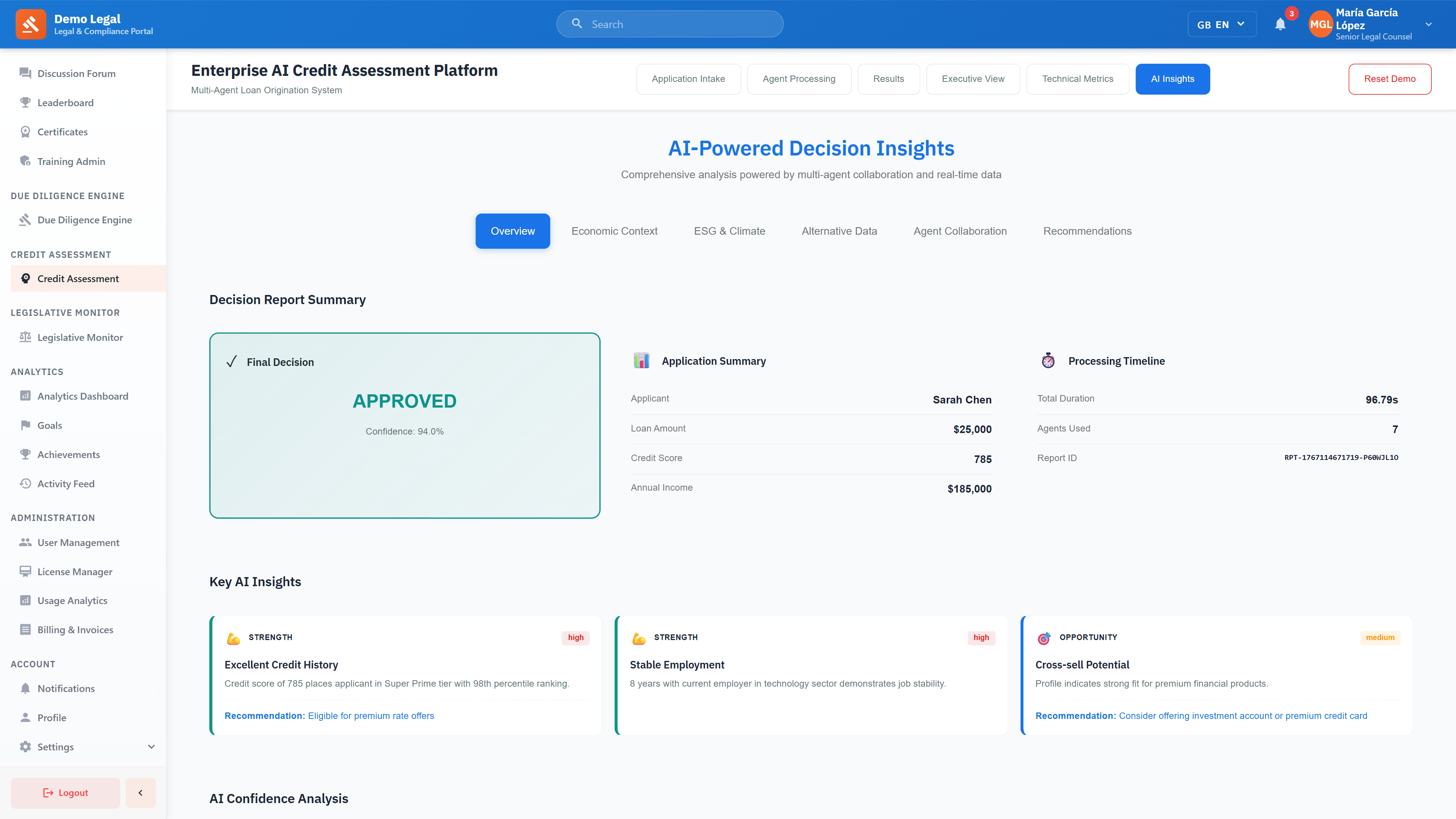 AI Insights - Decision analysis with key recommendations